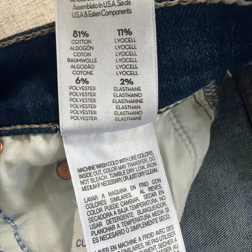 Mother Jeans Womens 27 Blue The Insider Crop Step Fray Dark Wash Denim - Picture 4 of 10